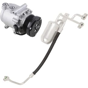 AC Compressor w/A/C Drier For Ford Expedition & Lincoln Navigator 2003 2004 2005 2006 w/Rear Air - BuyAutoParts 60-86539R2 NEW