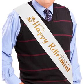 baotongle Happy Retirement Sash Retired Sash for Men Women Retirement Celebration Parties Gift