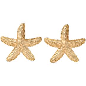 Starfish Earrings for Women, Gold Statement Starfish Earrings Summer Beach Jewelry Charming Beach Shell Jewelry Ocean Seashell Gift for Women Summer Decoration