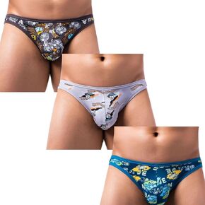 TAPUU Mens Design Low Rise Briefs Underwear