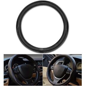 Car Wheel Cover Protector Soft Breathable Anti Slip, Steering Wheel Covers for Women Men, Car Steering Wheel Cover, Universal Fit 15 Inch Vehicle, Truck, SUV (Black/Blue)