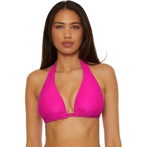 BECCA Women's Monte Carlo Halter Bikini Top, Adjustable, Tie Back, Swimwear Separates
