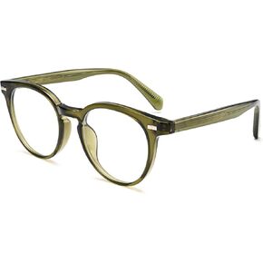 Dollger Women Round Blue Light Blocking Glasses Men Retro Computer Gaming Eyeglasses Anti-Eyestrain