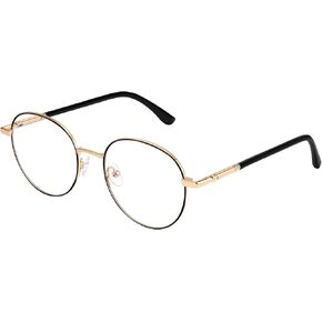 Dollger Round Blue Light Blocking Glasses for Women Men Circle Clear Lens Metal Frame Computer Gaming Eyeglasses Blue Light Glasses