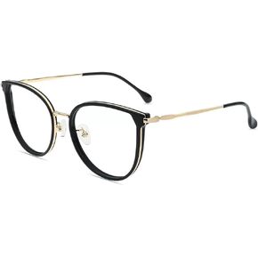 Firmoo Women Reading Glasses 0.75, Oversized Round Clear Frame Computer Reading Glasses Men Reader Eyewear with Blue Light Blocking