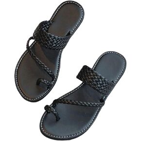 شقق الجلود الفتاة الفتاة Gorglitter Strappy Sandal لطيف مضفر خاتم أخمص القدم