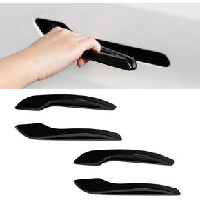 Grab Door Handle Warp Protectors Compatible with 2017-2025 Tesla Model 3 & Model Y – Gloss Black Finish, Tesla Door Handle Protector, Model 3 Door Handle Cover, Model Y Handle Cover Protector