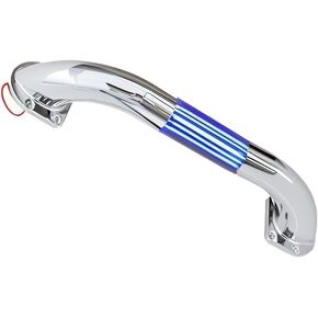 RV Door Handle Grab Bar,RV Entry Door Assist Handle LED RV Handrail for Campers, Trailer, Cargo Trailer Lighted Assist Handle Handrail (Blue Light) (13inch)