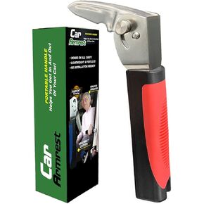 Foldable Car Handle Assist for Elderly Automotive Grab Handles for Seniors, Handicapped, Pregnant and Drivers etc. to Get in and Out of The Car Red