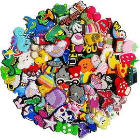 35 ، 60 ، 110pcs سحر أحذية عشوائي للأحذية ، إكسسوارات سحر كرتون لطيف لـ Gift Boy Girl Party