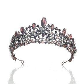 Tiaras Crown for Women, Bride Royal Queen Crown Pearl Rhinestone Princess Headband Quinceanera Hair Acessories Tiaras and Crown Jewelry for Porm Party (Purple Butterfly Pearl)