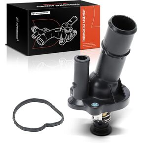 A-Premium Engine Coolant Thermostat Housing Assembly with O-ring Compatible with Ford Explorer 2016-2019, Escape 2017-2019, Fusion, Focus, Edge, Transit Connect, Mustang, EcoSport & Lincoln MKZ, MKC