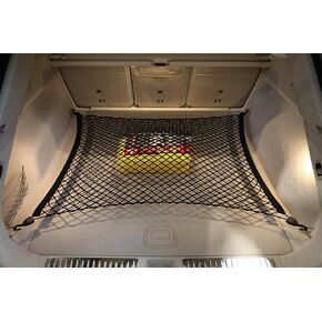 شبكة شحن جذع مرنة على غرار الأرضية لسيارة مرسيدس-بنز EQS 450 4MATIC 580 2023-2025- منظمي الجذع المتميزون والتخزين- شبكة الأمتعة لسيارات الدفع الرباعي- أفضل منظم السيارات في مرسيدس بنز EQS 450