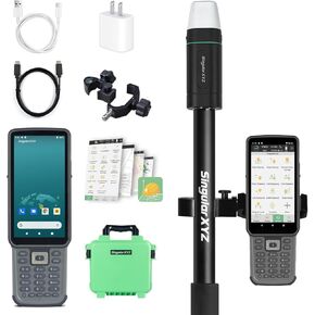 RTK GNSS Survey Equipment with Network RTK Rover, Handheld Controller and Survey Software, Featuring a 60° Tilt and Built-in IMU, for Construction and Geodetic or Land Survey Layout Planning