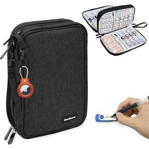 USB Flash Drive Case with Labels, USB Organizer Holds 24 Pcs, USB Case,USB Stick Holder,USB Storage Case,USB Organizer,Thumb Drive Case,Compatible with Samsung/Sandisk/Jump Drive,etc, Black