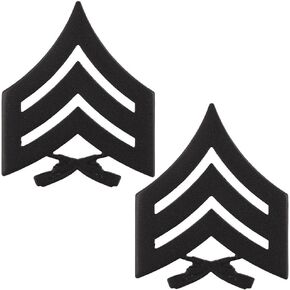 Marine Corps USMC chevron black Scratch Resistant SGT Sergeant E-5 Pair