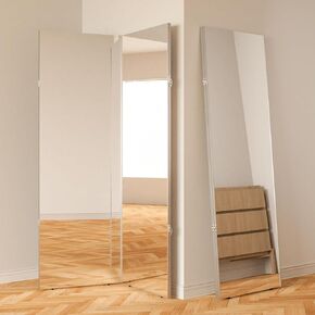 brisafe 71"x 63" Ultra-Light Foldable Floor Mirror with 360° Folding Design, 0.04mm Nano Shatterproof Surface, Space-Saving Full-Length Mirror for Home Gym/Yoga/Dance Studio & Commercial Use
