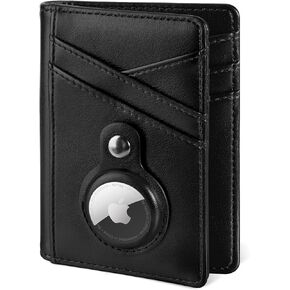 محفظة Miroddi مع حامل Airtag ، محفظة حامل بطاقة الائتمان للنساء ، محفظة جيب أمامية جلدية ، محفظة Bifold الحد الأدنى ، 9 فتحات بطاقة و 4 جيوب تخزين ، حظر RFID ، وردي in Kuwait