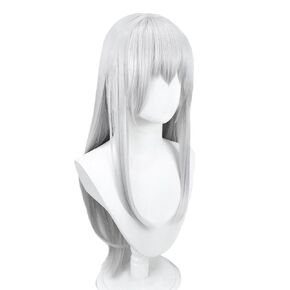 KUOIN Female JJK Cosplay Wigs Coser Women Anime Halloween Costume Accessories (Silver)