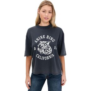 Anine Bing Collegiate Collegiate Leopard Avi Tee