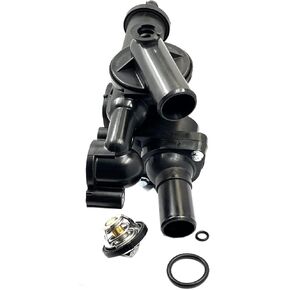 DEVMO Thermostat Housing Assembly 68003582AB 902-319 Compatible with 2011-2014 Sebring 2008-2010 Avenger 2008-2014 Journey 2009-2017 Compass 2009-2017 Patriot 2013-2017