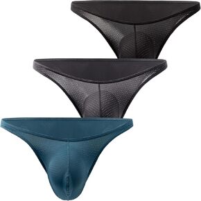 Mens Mesh Triangle Briefs Underwear Bikini Briefs Bulge Pouch Breathable Underpants Brief