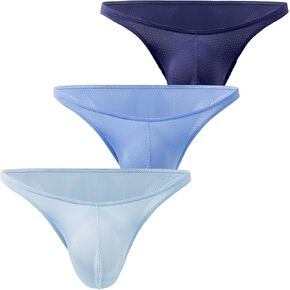 Mens Mesh Triangle Briefs Underwear Bikini Briefs Bulge Pouch Breathable Underpants Brief in Saudi Arabia