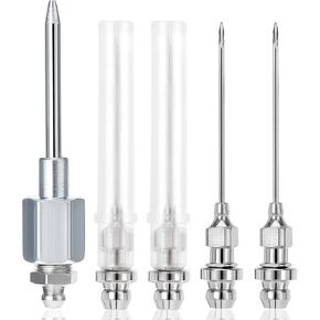 ouligay 5pcs 18g طرف إبرة بندقية الشحوم ، إبرة الشحوم لدعم الشحوم ، تركيب الشحوم ، مسدس الشحوم الصغير لآلات التشحيم ، سلاسل الدراجات ، مفاتيح التأثير ، إلخ
