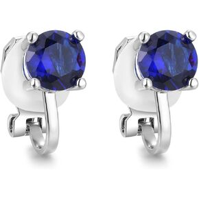 Selovo cubic Zirconia Blue 7mm Stone Clis