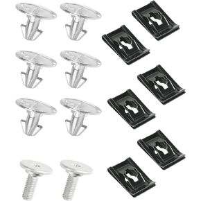 14 PCS Splash Shield Procks ، ملحقات السيارة ، سحمة السيارة ، مسامير دبوس غطاء محرك ، محرك أسفل الغطاء ، مشبك برغي مسامير درع ، استبدل #90674-ty2-A01 90105-TBA-A00