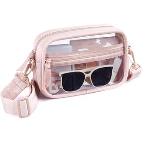 Missnine Clear Bag for Stadium Events Puffy Quilted Clear Purse for Women PVC Crossbody Bag Concert Shoulder Purse
