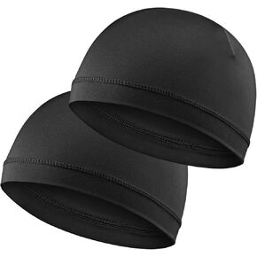 Xindojuz 2 PCS Stocking Caps for Men, Silk Wave Caps for Black Men, Shower Hair Bonnet for Sleeping Cap