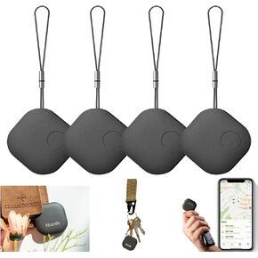 Air Key Finder Tag Cafe 4PCS - Only iOS - Bluetooth Smart Key Tracker Tag - Work with iPhone or iPad - Keep Track of The Items That Matter Most - Find Keys Device or Car Key