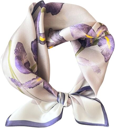 100% Mulberry Silk Scarf 21x21 Inch Lightweight Square Headscarf Small Neck Scarf Silk Scarves for Women Men in Kuwait