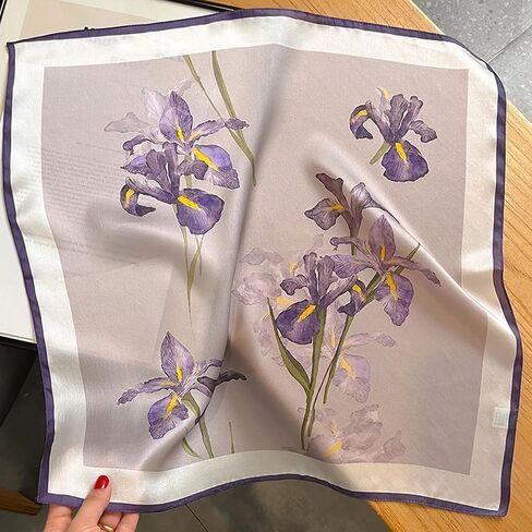 100% Mulberry Silk Scarf 21x21 Inch Lightweight Square Headscarf Small Neck Scarf Silk Scarves for Women Men in Kuwait