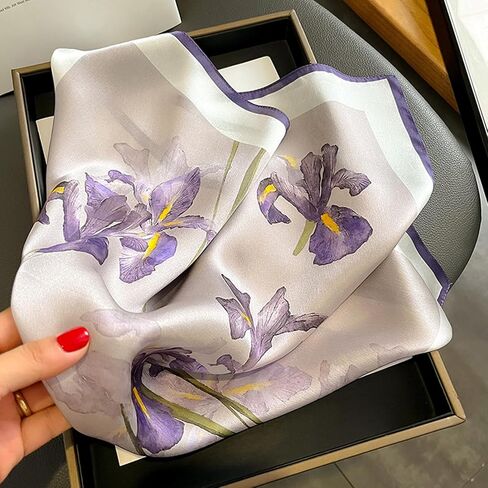 100% Mulberry Silk Scarf 21x21 Inch Lightweight Square Headscarf Small Neck Scarf Silk Scarves for Women Men in Kuwait