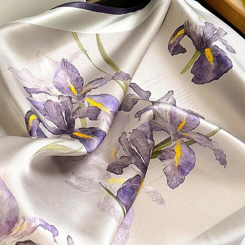 100% Mulberry Silk Scarf 21x21 Inch Lightweight Square Headscarf Small Neck Scarf Silk Scarves for Women Men in Kuwait