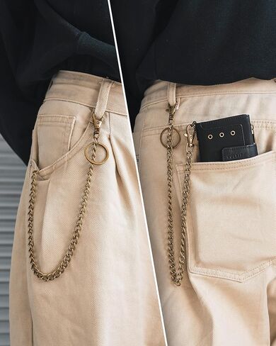 VULKIT Trifold Mens Smart Wallet with Chain, Aluminum POP UP Card Case RFID Protected, ID Window, Zipper Pocket for Coins and Compartment for Bills/Banknotes, Carbon Black in Kuwait