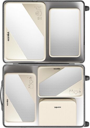 Packing Cubes for Travel, Suitcase Essentials Organizer Bags Set for Luggage, Road Trip Travel Accessories in 4 Sizes (Extra Large, Large, Medium, Small),Suitable for 20-inch suitcase Cream. in Saudi Arabia