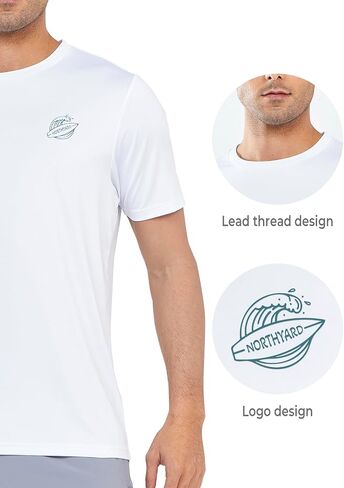 NORTHYARD Men's Athletic Quick Dry Running T-Shirts Workout Active Lightweight Short-Sleeve Shirts Gym Fishing Tee Tops in Saudi Arabia