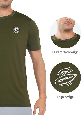 NORTHYARD Men's Athletic Quick Dry Running T-Shirts Workout Active Lightweight Short-Sleeve Shirts Gym Fishing Tee Tops in Saudi Arabia