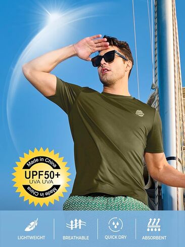 NORTHYARD Men's Athletic Quick Dry Running T-Shirts Workout Active Lightweight Short-Sleeve Shirts Gym Fishing Tee Tops in Saudi Arabia