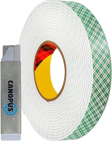CANOPUS Double Sided Foam Tape for Craft and Card Making Projects, Heavy Duty Adhesive Mounting Tape 4016 (0.5in x 10ft) in Saudi Arabia