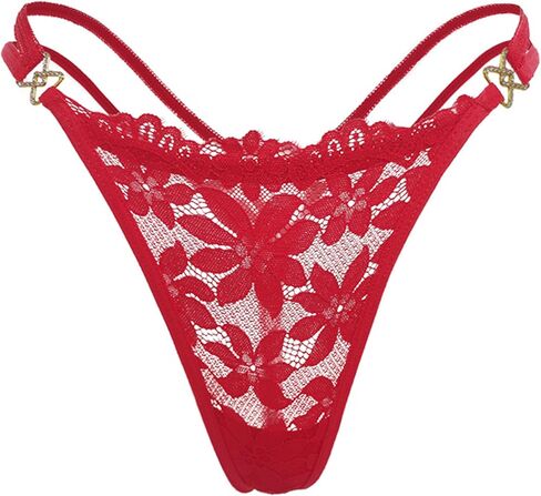 Women Floral Lace G-String Thongs Sexy Panties Stretch T Back Cheeky Tangas Rhinestones Shine Underwear in Saudi Arabia