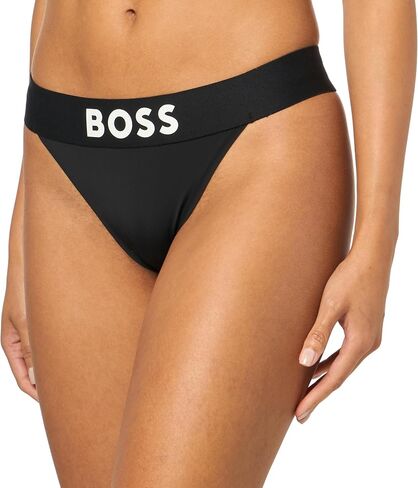 BOSS Women's Regular Rise Exposed Logo Waistband Thong in Saudi Arabia