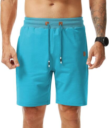 Surenow Men's Athletic Shorts Active Workout Shorts for Men with Pocket Gym Running Short Drawstring Lightweight Casual Short in Kuwait