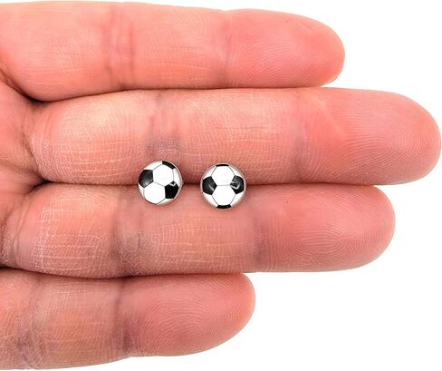 .925 Sterling Silver Sport Very Tiny Stud Earrings, Multiple Piercings, Tiny Studs, Cartilage Studs (Hypoallergenic) in Saudi Arabia