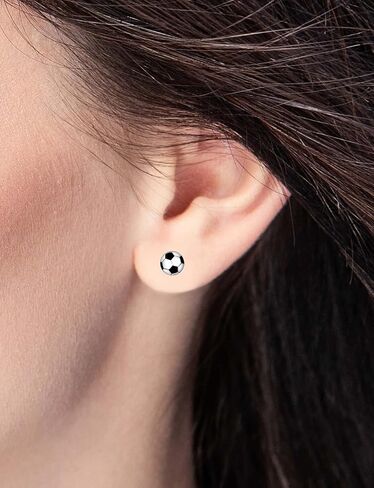 .925 Sterling Silver Sport Very Tiny Stud Earrings, Multiple Piercings, Tiny Studs, Cartilage Studs (Hypoallergenic) in Saudi Arabia