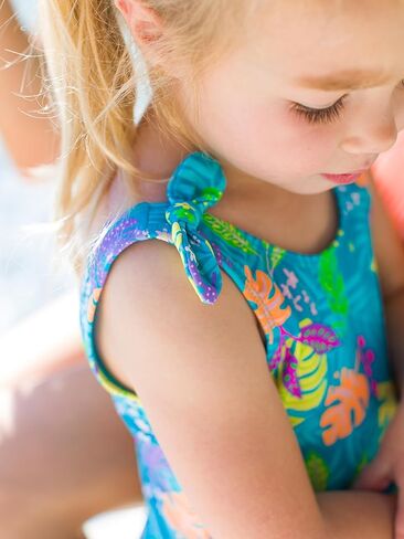 RuffleButts Marine Glow Tie Shoulder One Piece - 18-24m in Kuwait