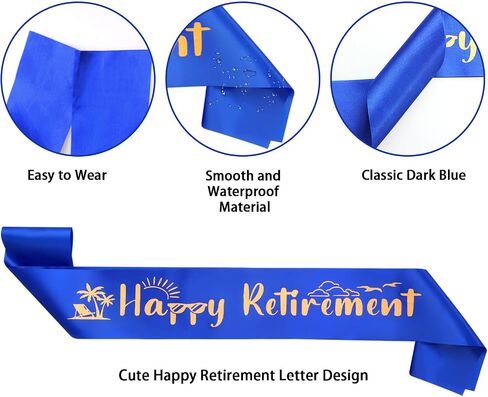 baotongle Happy Retirement Sash Retired Sash for Men Women Retirement Celebration Parties Gift in Saudi Arabia